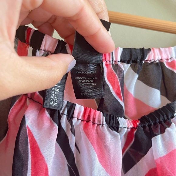 WHITE HOUSE BLACK MARKET OFF SHOULDER DROP WAIST DRESS BELT WOMENS SIZE S - Picture 4 of 5